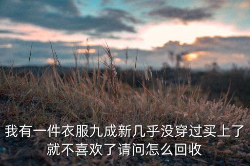 全新衣服回收，我有一件衣服九成新几乎没穿过买上了就不喜欢了请问怎么回收