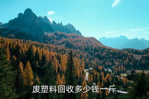废塑料回收多少钱一斤