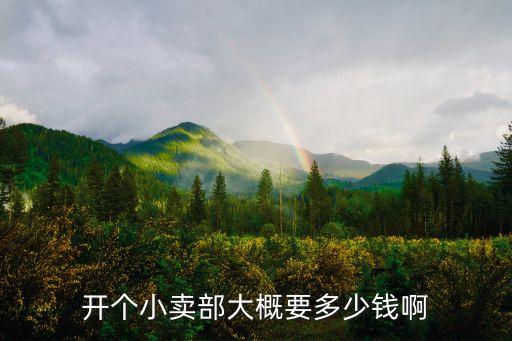 开个小卖部大概要多少钱啊