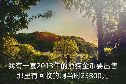 熊猫币金怎么回收，我有一套2013年的熊猫金币要出售那里有回收的啊当时23800元