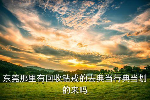 东莞那里有回收钻戒的去典当行典当划的来吗
