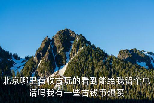 北京哪有收老物件的地方，北京哪里有收古玩的看到能给我留个电话吗我有一些古钱币想买
