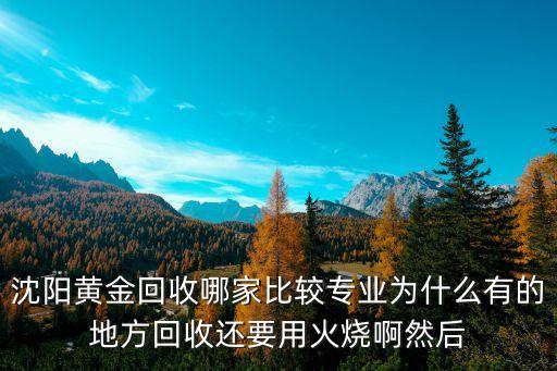 沈阳黄金回收哪家比较专业为什么有的地方回收还要用火烧啊然后