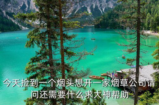 今天捡到一个烟头想开一家烟草公司请问还需要什么求大神帮助