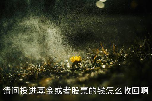 请问投进基金或者股票的钱怎么收回啊