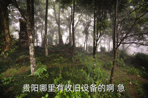 贵阳哪里有收旧设备的啊 急