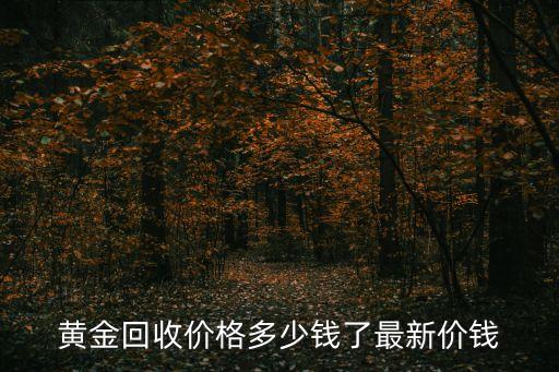 黄金回收价格多少钱了最新价钱