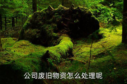 公司废旧物资怎么处理呢