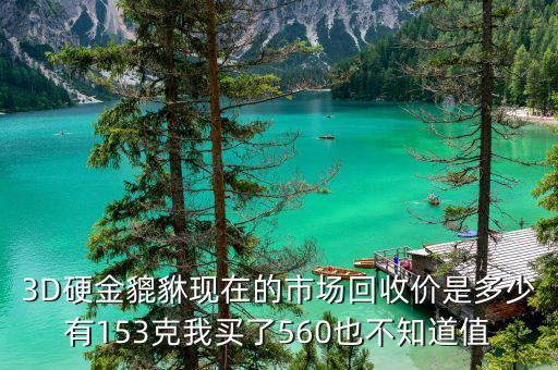 3D硬金貔貅现在的市场回收价是多少有153克我买了560也不知道值