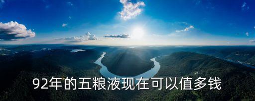 92年的五粮液现在可以值多钱