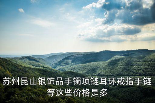 苏州昆山银饰品手镯项链耳环戒指手链等这些价格是多