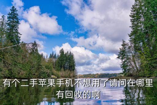有个二手苹果手机不想用了请问在哪里有回收的啊
