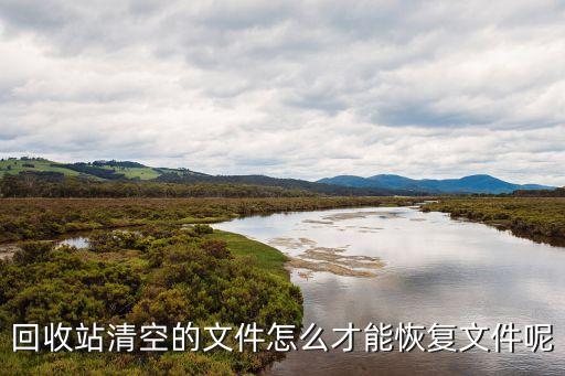 回收站清空的文件怎么才能恢复文件呢