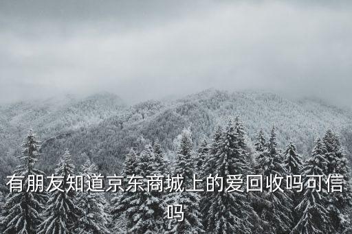 有朋友知道京东商城上的爱回收吗可信吗