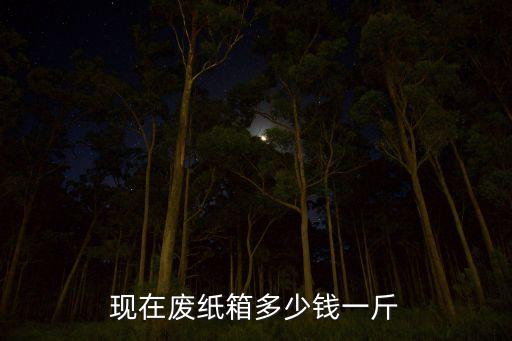 现在废纸箱多少钱一斤