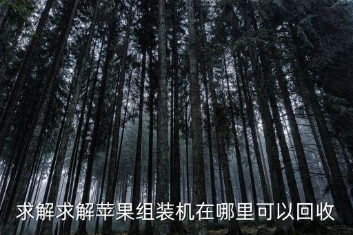 求解求解苹果组装机在哪里可以回收