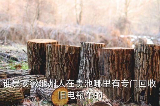谁是安徽池州人在贵池哪里有专门回收旧电瓶车的