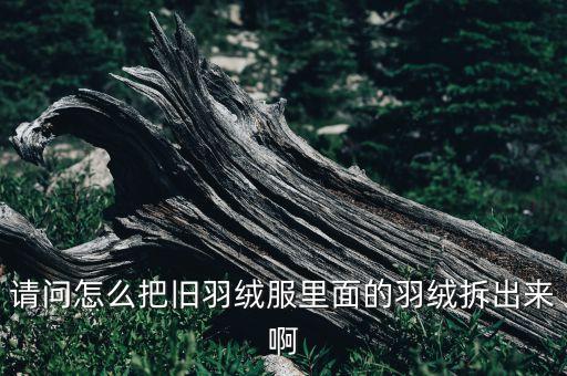 请问怎么把旧羽绒服里面的羽绒拆出来啊