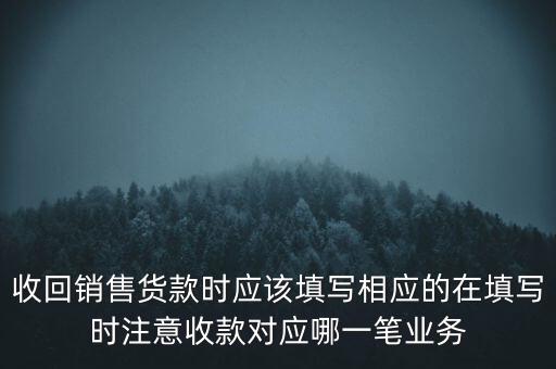 收回销售货款时应该填写相应的在填写时注意收款对应哪一笔业务
