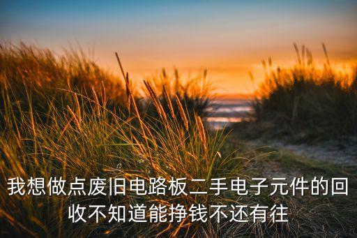 我想做点废旧电路板二手电子元件的回收不知道能挣钱不还有往