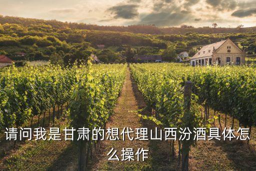 请问我是甘肃的想代理山西汾酒具体怎么操作