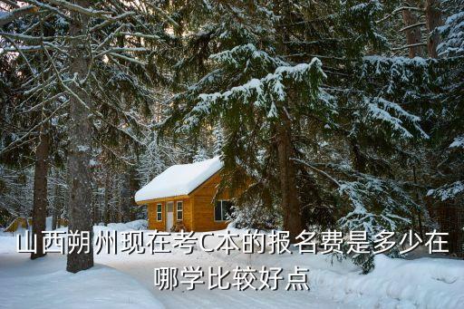 山西朔州现在考C本的报名费是多少在哪学比较好点