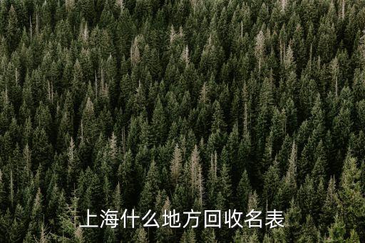 上海什么地方回收名表