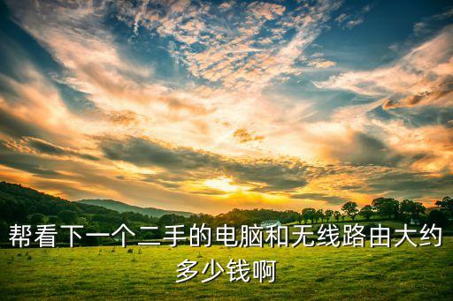帮看下一个二手的电脑和无线路由大约多少钱啊