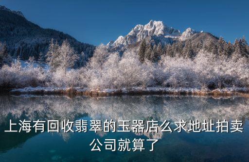 上海有回收翡翠的玉器店么求地址拍卖公司就算了