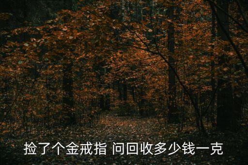 捡了个金戒指 问回收多少钱一克