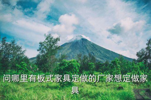 问哪里有板式家具定做的厂家想定做家具