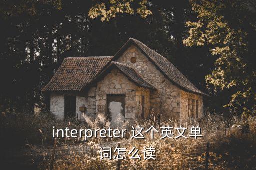 interpreter 这个英文单词怎么读