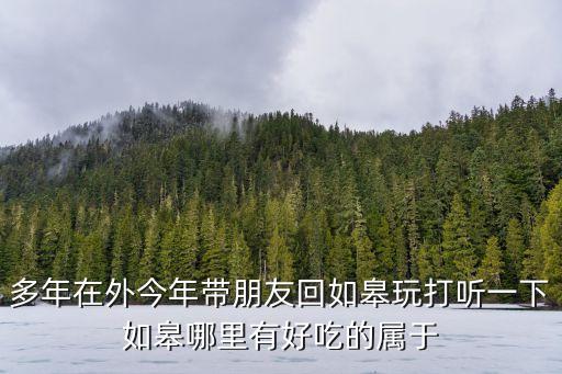 多年在外今年带朋友回如皋玩打听一下如皋哪里有好吃的属于