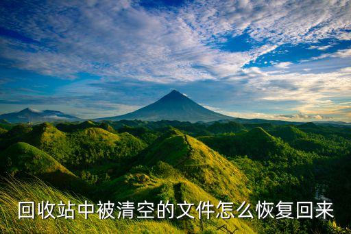 回收站中被清空的文件怎么恢复回来