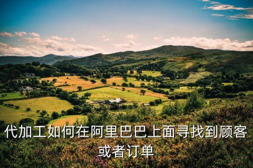 1688代加工厂接单平台，阿里巴巴上 怎么找 需要代工厂帮他代加工