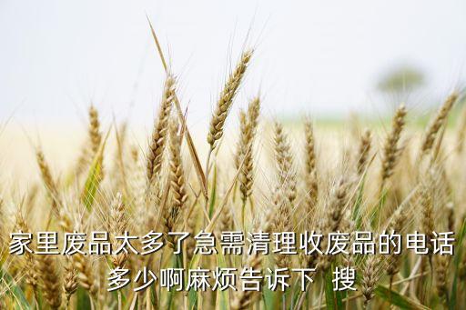 家里废品太多了急需清理收废品的电话多少啊麻烦告诉下  搜