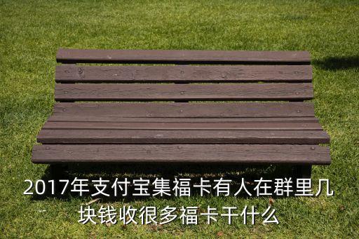 2017年支付宝集福卡有人在群里几块钱收很多福卡干什么