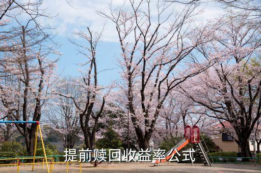 赎回收益率怎么算，提前赎回收益率公式