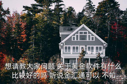 想请教大家问题 关于黄金软件有什么比较好的吗 听说金汇通可以 不知
