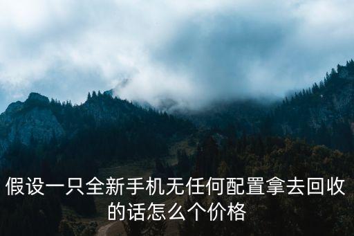 全新手机回收多少钱，假设一只全新手机无任何配置拿去回收的话怎么个价格