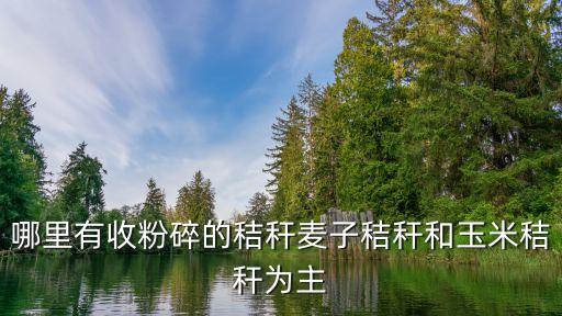 哪里有收粉碎的秸秆麦子秸秆和玉米秸秆为主