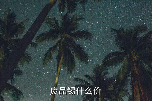 废品锡什么价