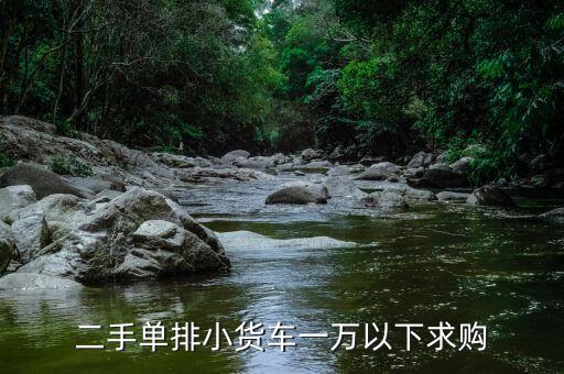 二手单排小货车一万以下求购