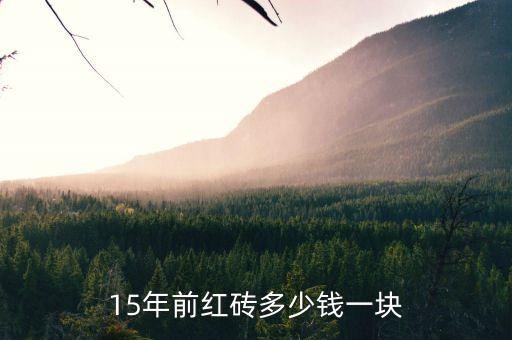 15年前红砖多少钱一块