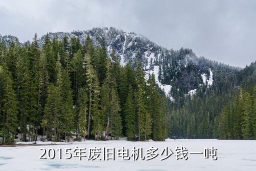 2015年废旧电机多少钱一吨