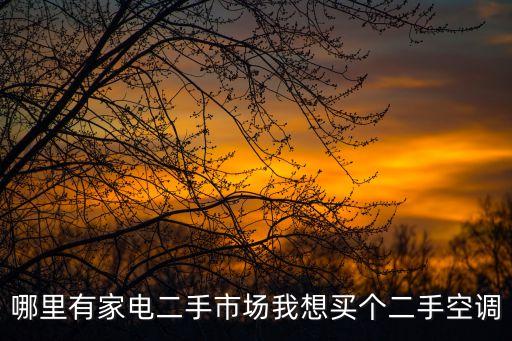 哪里有家电二手市场我想买个二手空调