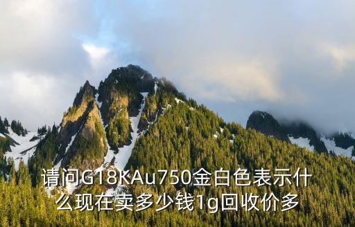 请问G18KAu750金白色表示什么现在卖多少钱1g回收价多