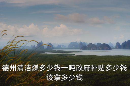 德州清洁煤多少钱一吨政府补贴多少钱该拿多少钱