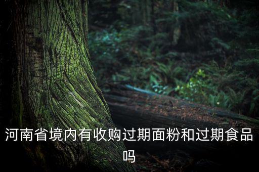 河南省境内有收购过期面粉和过期食品吗