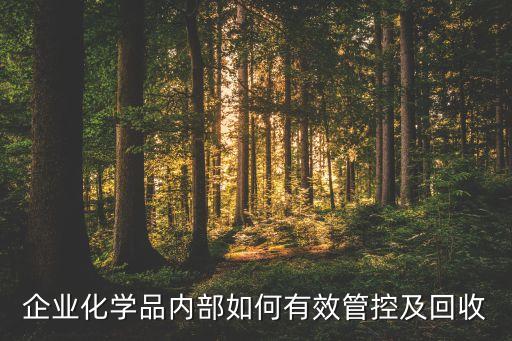 企业化学品内部如何有效管控及回收